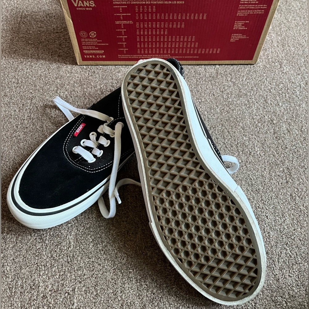 Pro black cushioned Vans. Size 9.5 men’s.